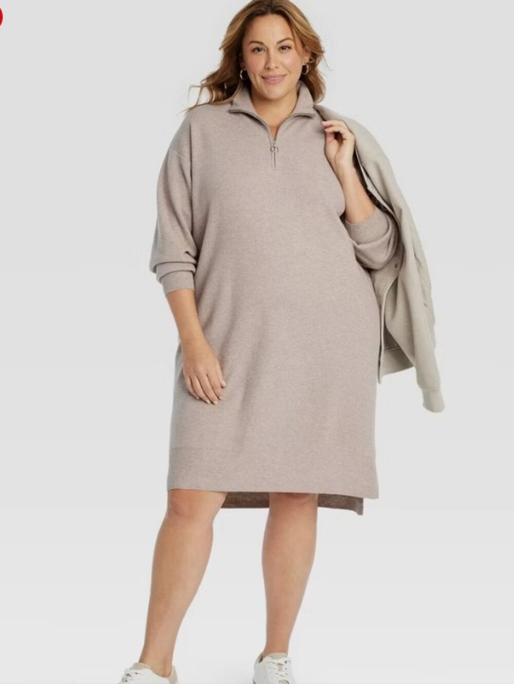 Ava & Viv - NWT - Sweater Dress | Quarter Zip Knit Dress